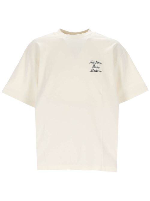 Off-white cotton jersey ts-hirt DRÔLE DE MONSIEUR | TS198CO002CM